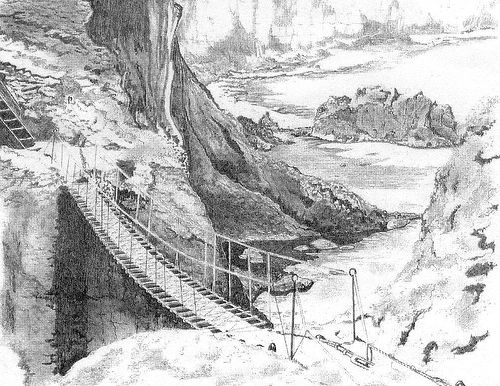 500x386 filecarrick a rede rope bridge, county antrim - Rope Bridge Drawing