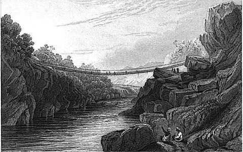 Rope Bridge Drawing at PaintingValley.com | Explore collection of Rope ...