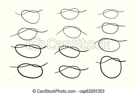 450x309 hand drawing of a knot in the rope, thread vector sketch, doodle - Rope Knot Drawing