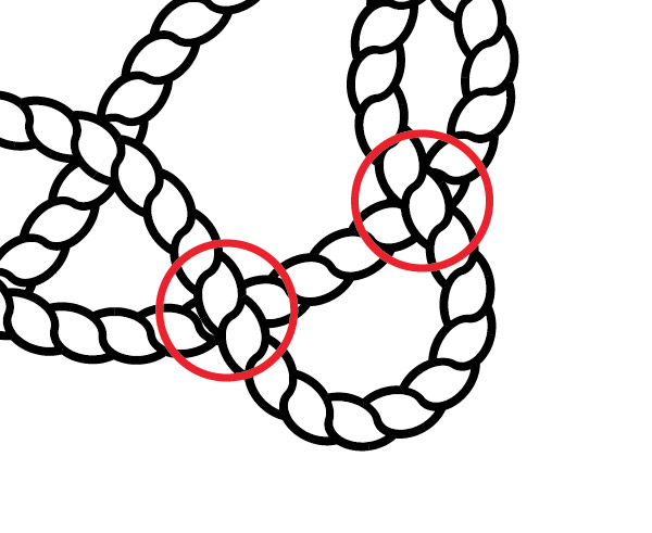 600x491 How To Create Ropes Knots With Illustrator Brushes - Rope Knot Drawing