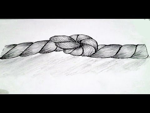 480x360 trick art drawing knot on rope on paperhow to draw - Rope Knot Drawing