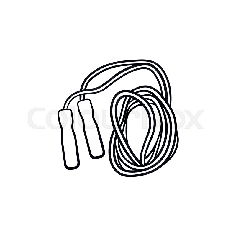 800x800 jumping rope hand drawn outline doodle stock vector colourbox - Rope Line Drawing