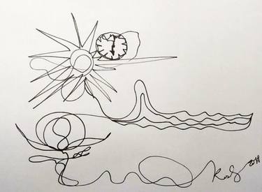 375x275 The Time Flowing Drawing - Rosa Drawing