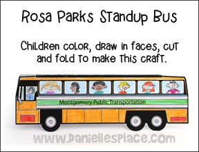 288x221 rosa parks stand up bus craft - Rosa Parks Bus Drawing