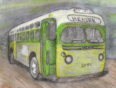 rosa parks drawing on bus