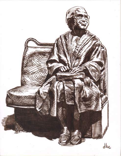 494x640 new drawing rosa parks statue in dallas artwork - Rosa Parks Drawing