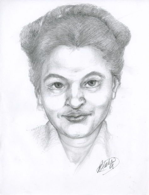 rosa parks pencil drawing