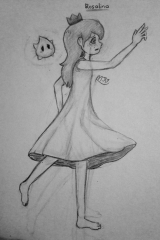 320x480 rosalina drawing because i love her ever since i played - Rosalina Drawing