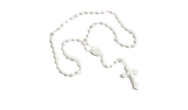 600x350 white plastic prison issue rosary beads home - Rosary Beads Drawing