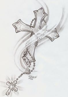236x336 cross and rosary drawing logos rosary drawing, tattoo drawings - Rosary Cross Drawing