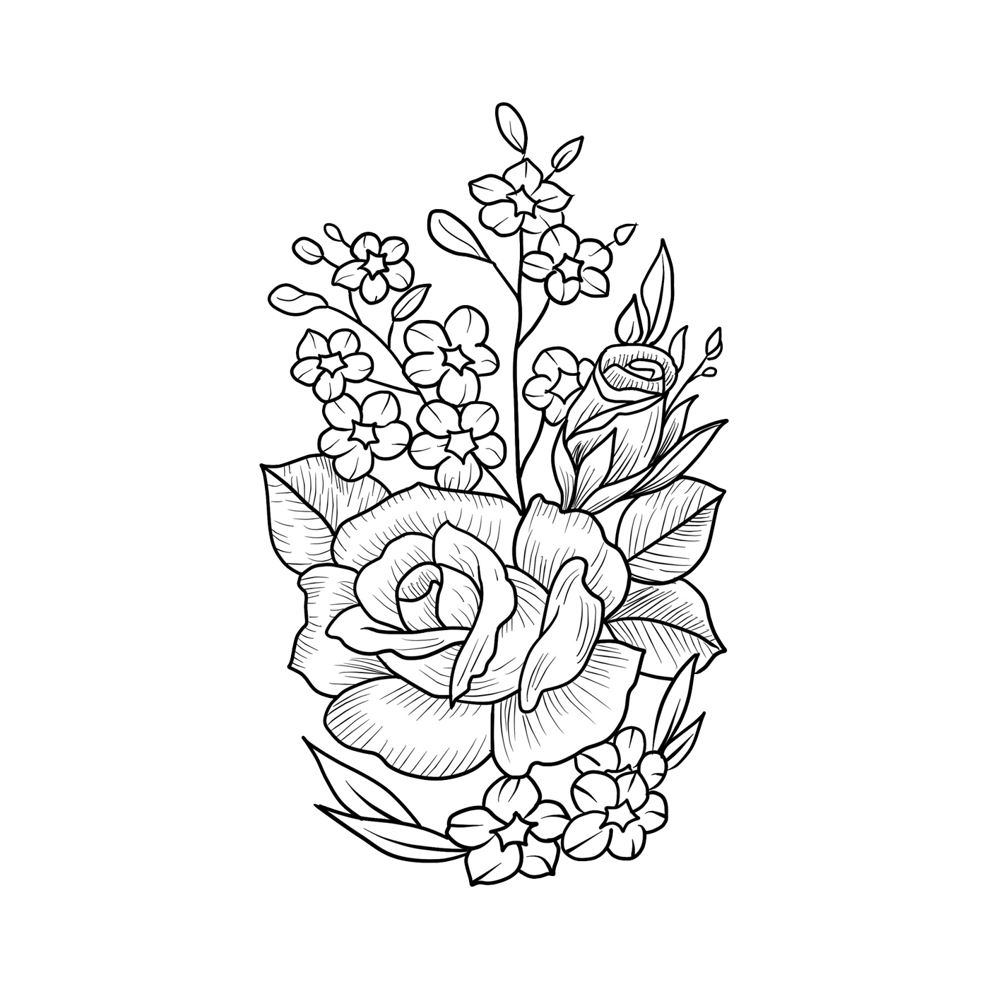 1400x1400 Rosary Art - Rosary Drawing