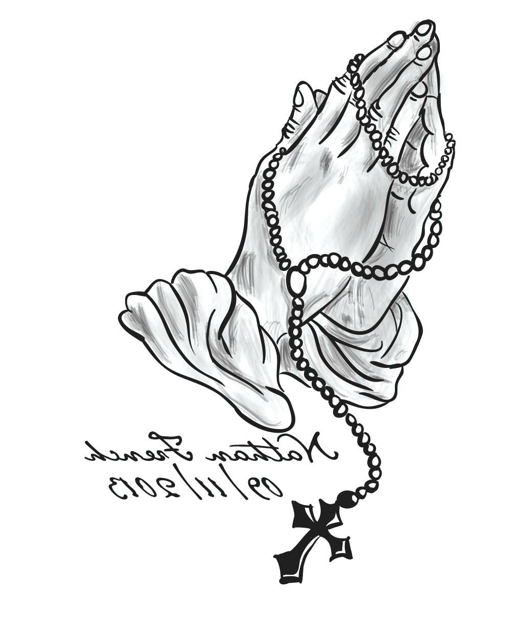 1016x1209 Top Praying Hands With Rosary Drawing Photos - Rosary Drawing