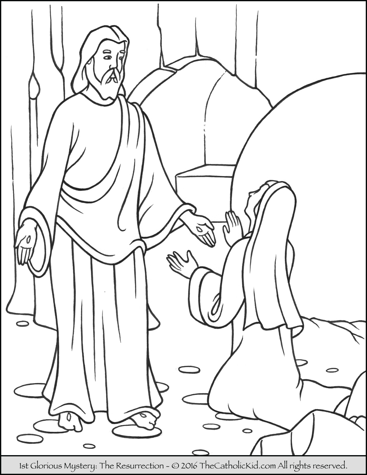 1275x1650 glorious mysteries rosary coloring pages - Rosary Drawing Pictures