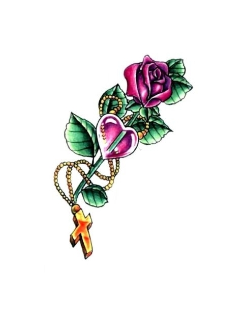 480x622 Rose And Rosary Tattoo Designs Tattoo Collection - Rosary Tattoo Drawing