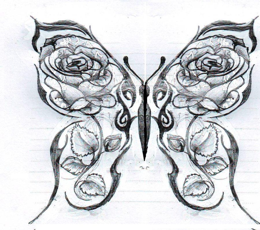 900x796 drawings of roses and hearts butterfly with roses - Rose And Butterfly Drawing