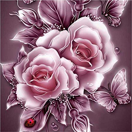 450x450 gemini rose butterfly diamond painting kit - Rose And Butterfly Drawing