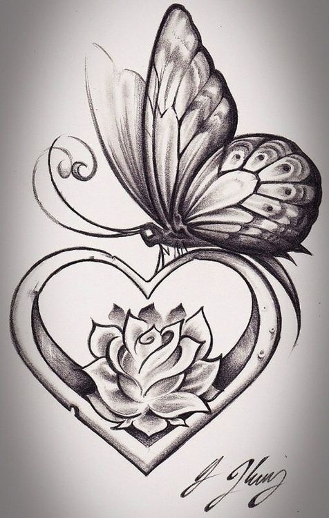 Rose And Butterfly Drawing At Explore Collection Of Rose And Butterfly Drawing