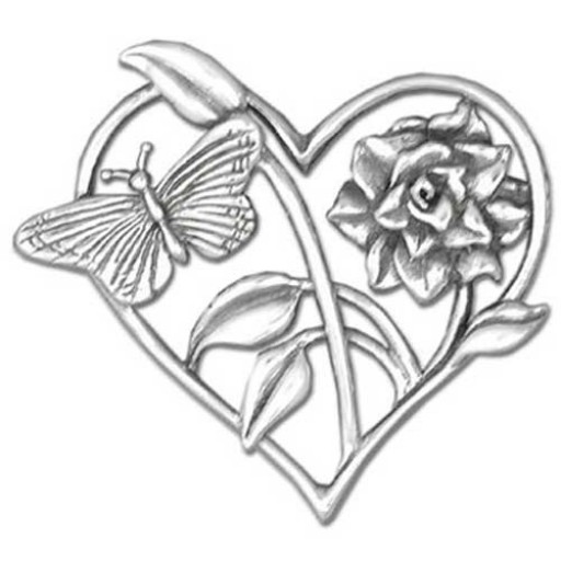 512x512 butterfly rose brooch - Rose And Butterfly Drawing