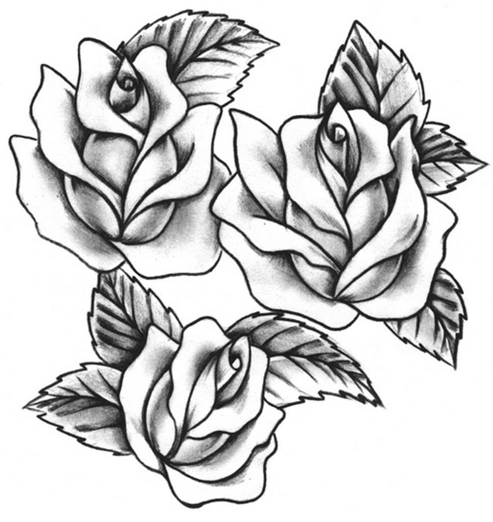 966x1024 Drawn Rose Cross - Rose And Cross Drawings