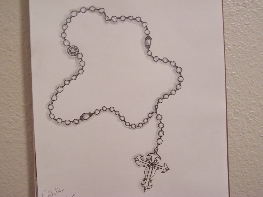900x675 Huge Collection Of 'rosary Drawing Pictures' Download More Than - Rose And Rosary Drawing