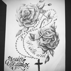 Rose And Rosary Drawing at PaintingValley.com | Explore collection of ...