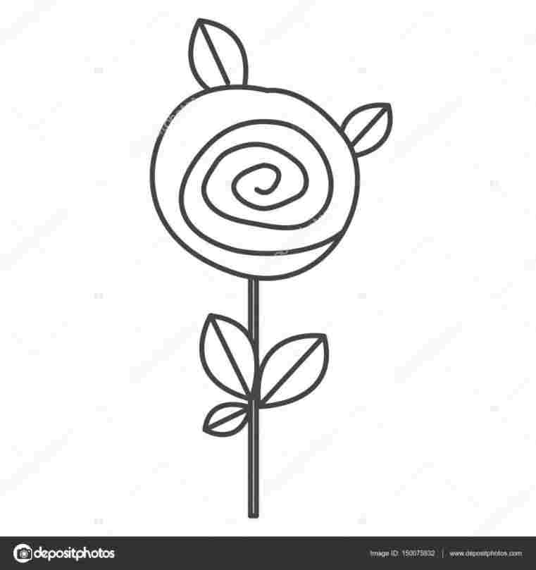 761x809 illustration rhshutterstockcom bud rose and stem drawing rose pink - Rose And Stem Drawing