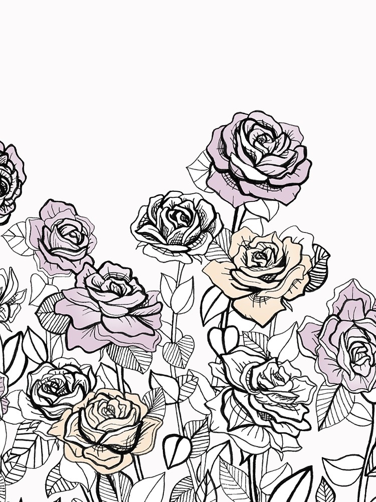 750x1000 rose bush drawing graphic design a line dress - Rose Bush Drawing