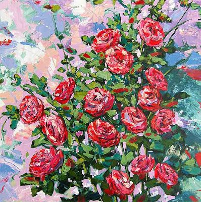 398x400 rose bush drawing - Rose Bush Drawing