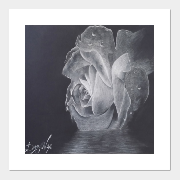 630x630 Rose Charcoal Drawing - Rose Charcoal Drawing