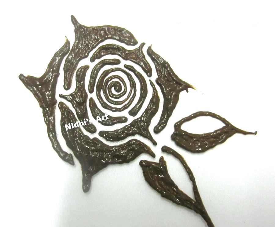 900x744 simple rose design how to draw simple rose patch in henna design - Rose Design Drawing