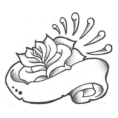 400x400 Drawing For Rose Design Water Transfer Temporary Tattoo - Rose Design Drawing