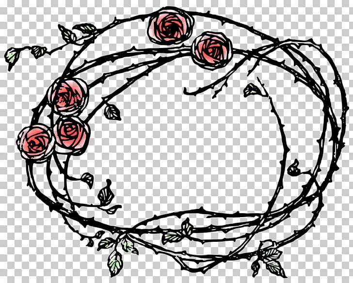 728x584 Thorns, Spines, And Prickles Rose Drawing Teal Frame Png Clipart - Rose Drawing Clip Art