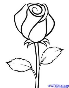 236x300 Easy Flowers To Draw - Rose Drawing Clip Art