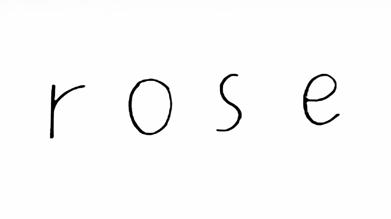 1280x720 How To Draw A Rose Using The Word Rose Very Easy Draw - Rose Drawing Easy