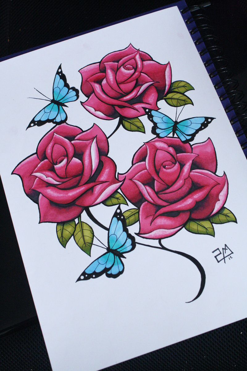 Rose Drawing In Color At Paintingvalley Com Explore Collection