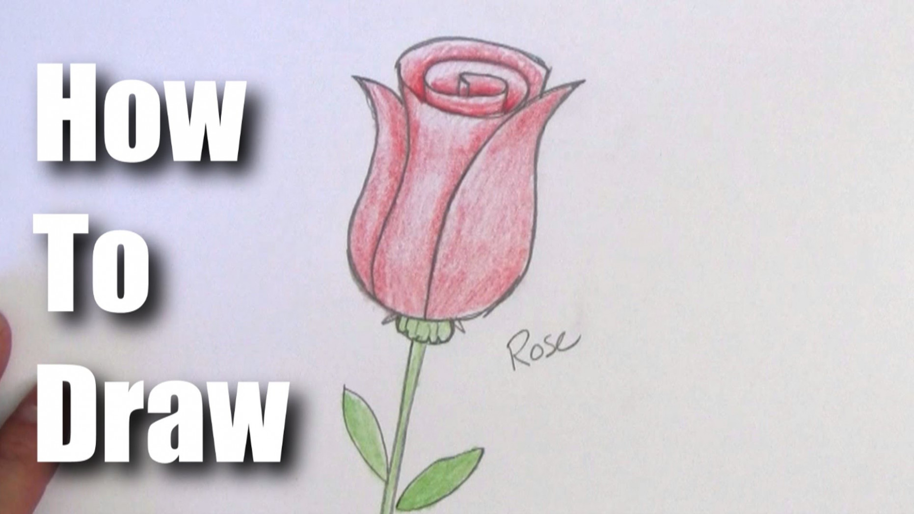 1862x1047 How To Draw A Easy Rose Easy Rose Drawing Steps Drawing Art - Rose Drawing Steps Beginners