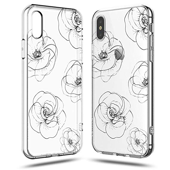 569x569 iphone xr roses flowers case,girls trendy simple line - Rose Flower Black And White Drawing