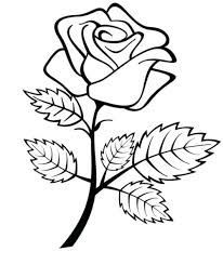 206x245 Roses, Flowers, Vine, Leaves, Bud, Open, Clip Art, Black And White - Rose Flower Drawing
