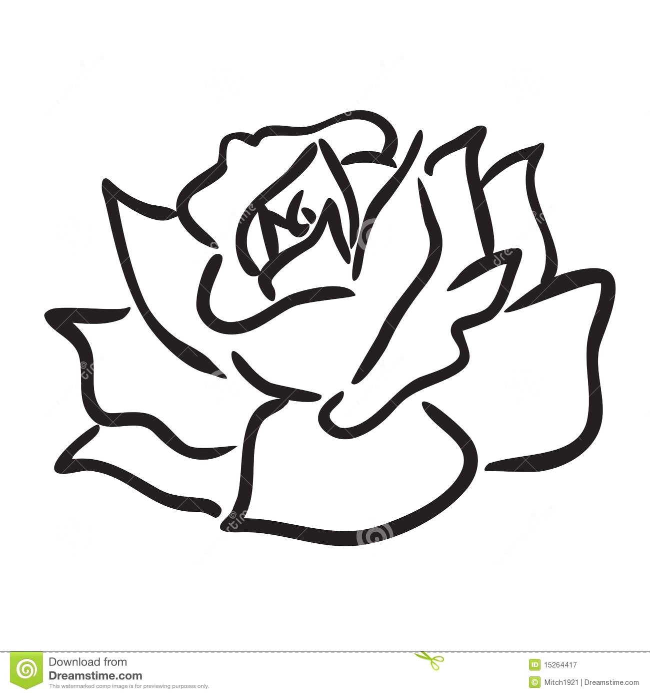 1300x1390 Simple Rose Flower Drawing - Rose Flower Drawing