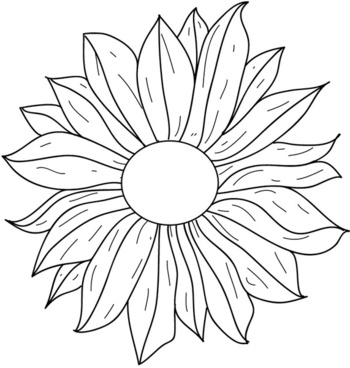 350x368 Rose Flower Line Drawing Vector Free Vector Download - Rose Flower Line Drawing