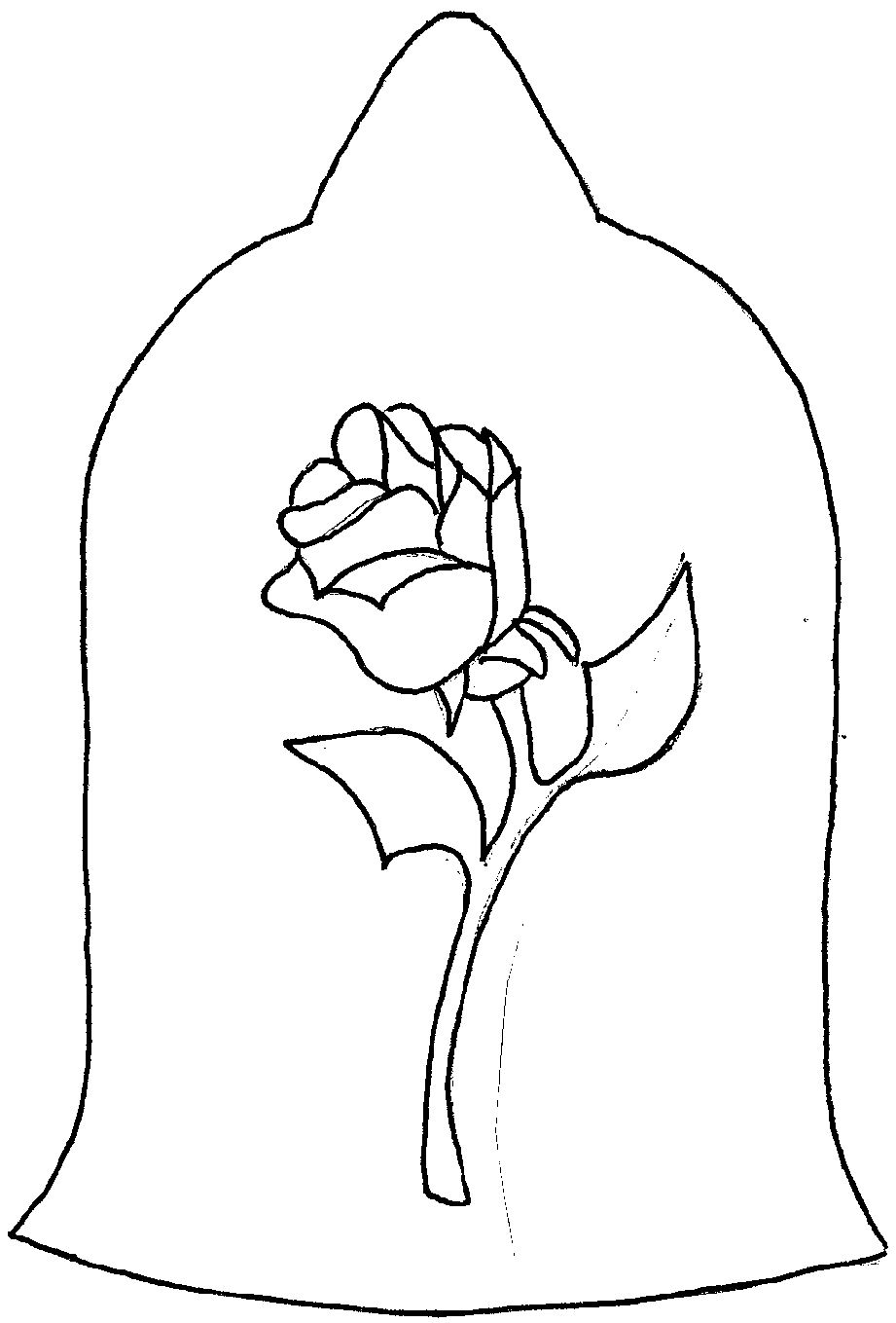 921x1359 enchanted rose cookies from beauty and the beast haniela - Rose From Beauty And The Beast Drawing