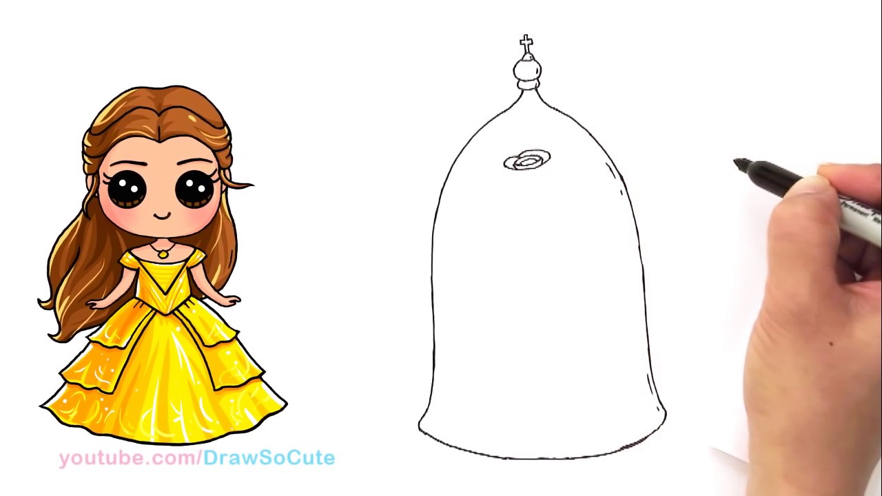 1280x720 How To Draw A Rose - Rose From Beauty And The Beast Drawing