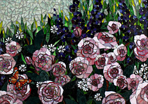300x211 Rose Garden Mixed Media - Rose Garden Drawing