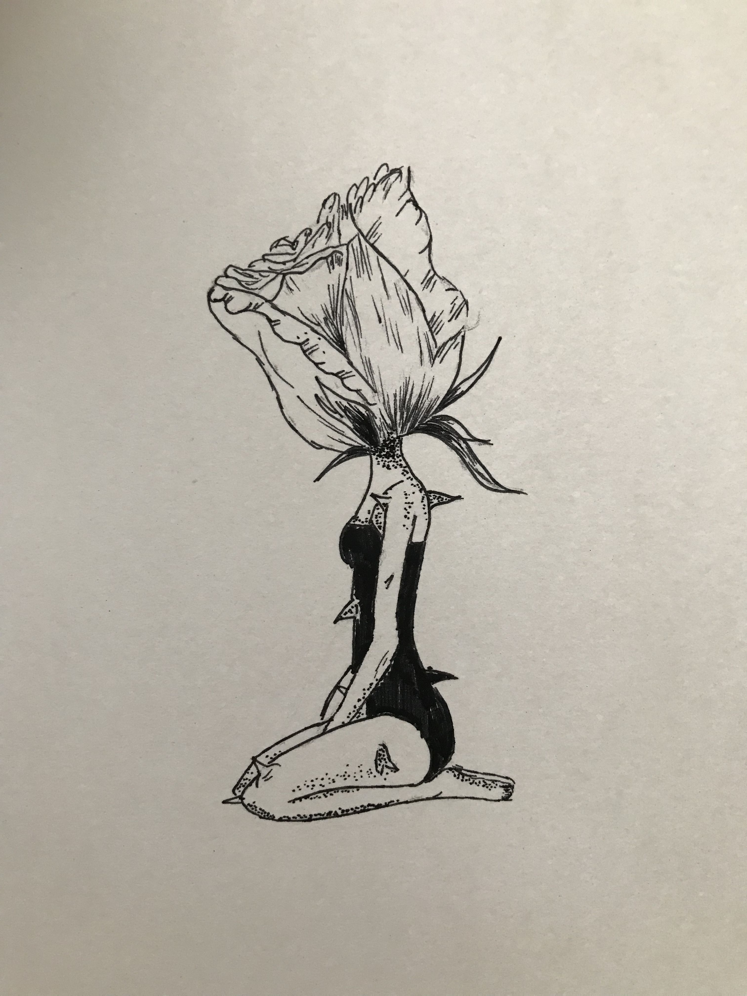 3024x4032 Girl - Rose Girl Drawing