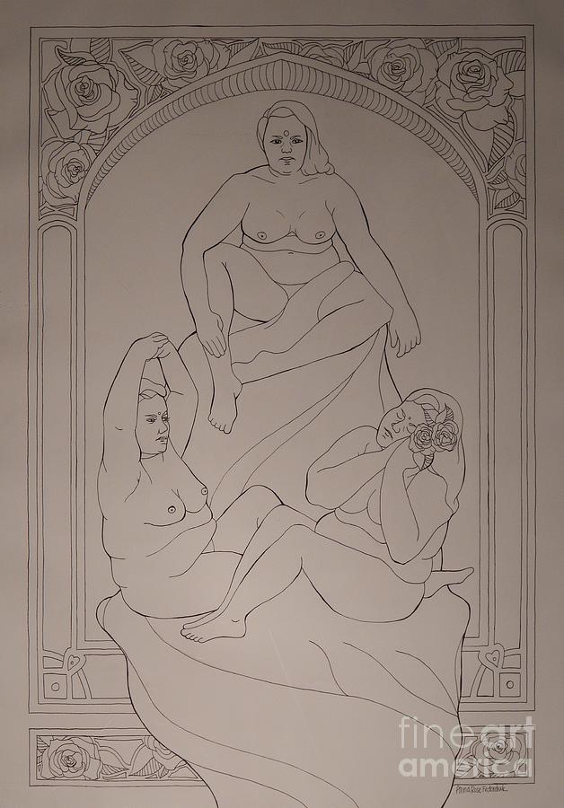 628x900 Head, Home, Bed Drawing - Rose Head Drawing