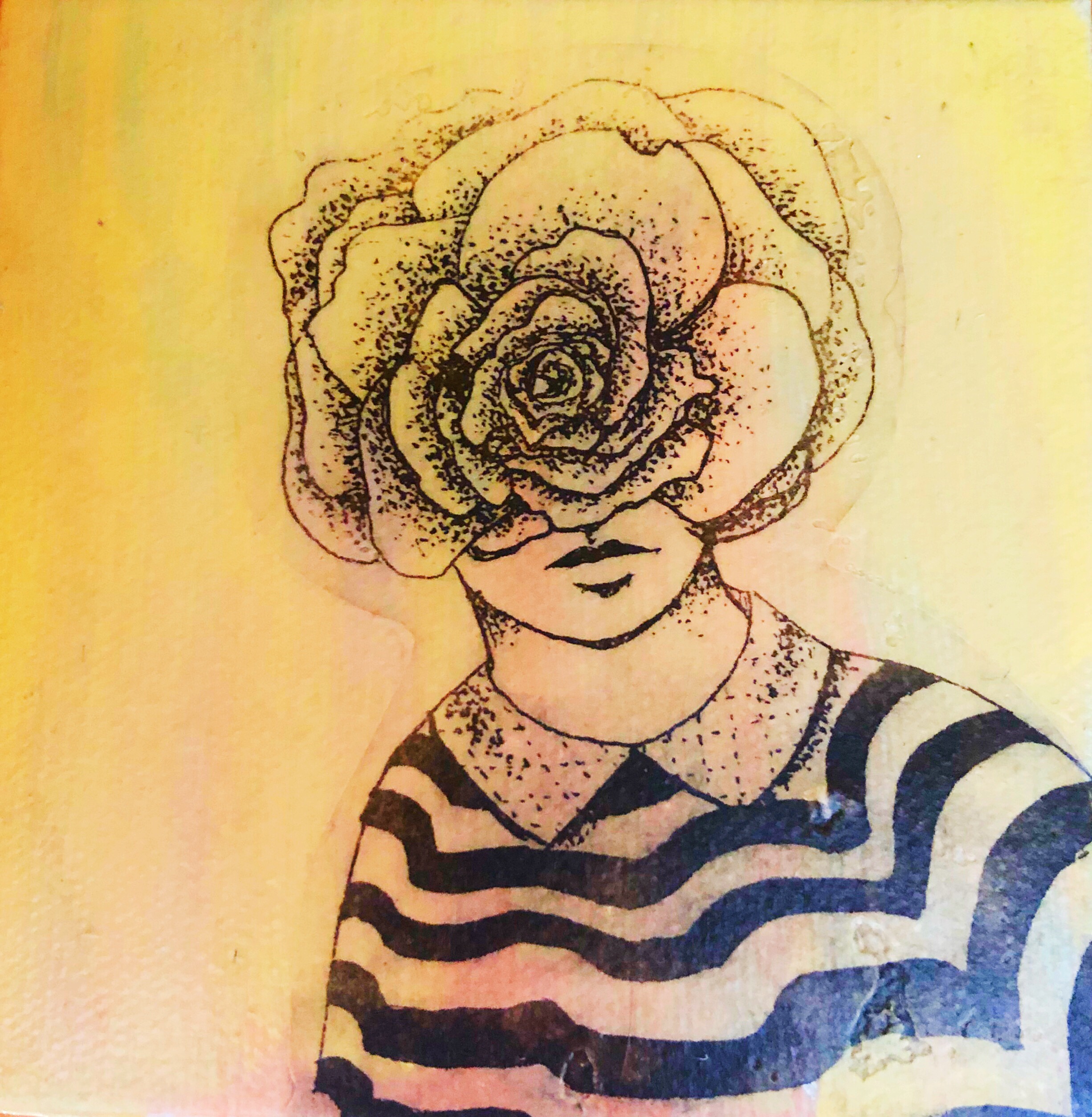 2452x2508 Rose Head Tinn Boutique - Rose Head Drawing