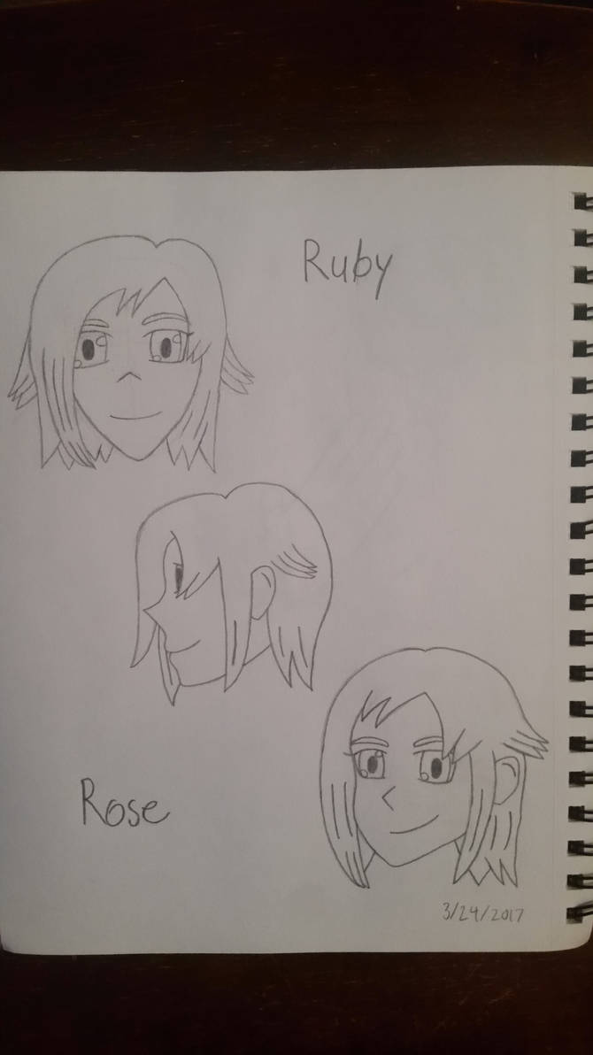 670x1192 Ruby Rose Head Sketch - Rose Head Drawing