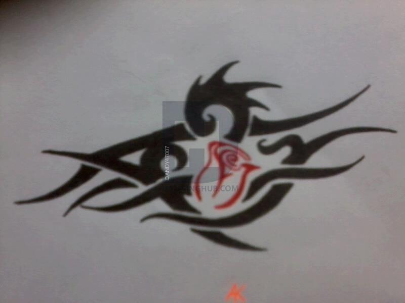 800x600 Tribal Encasing Rose Head Drawing - Rose Head Drawing