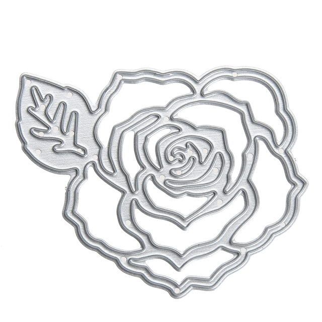 640x640 Rose Pattern Metal Diy Cutting Dies Flower Scrapbooking Photo - Rose Pattern Drawing