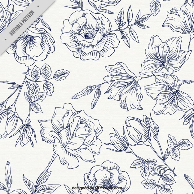 626x626 Roses Vectors, Photos And Free Download - Rose Pattern Drawing